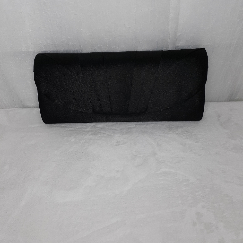 Jessica McClintock Black Satin‎ Evening Bag - Picture 5 of 6